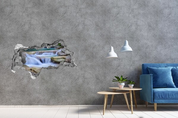 Hole in the wall decal Waterfall among the rocks