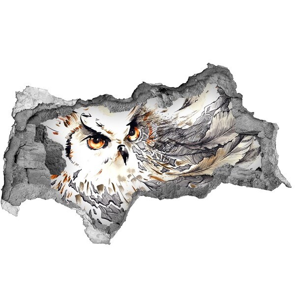 Hole in the wall decal An owl in flight