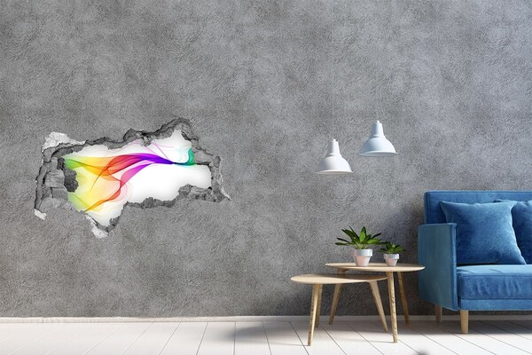 Hole in the wall sticker A colorful burst of energy