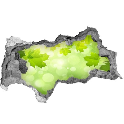 Hole in the wall decal A green oasis among the leaves