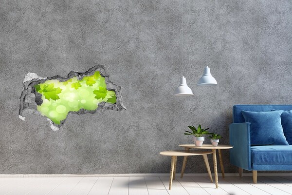 Hole in the wall decal A green oasis among the leaves