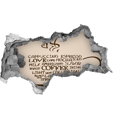 Hole in the wall sticker Coffee oasis