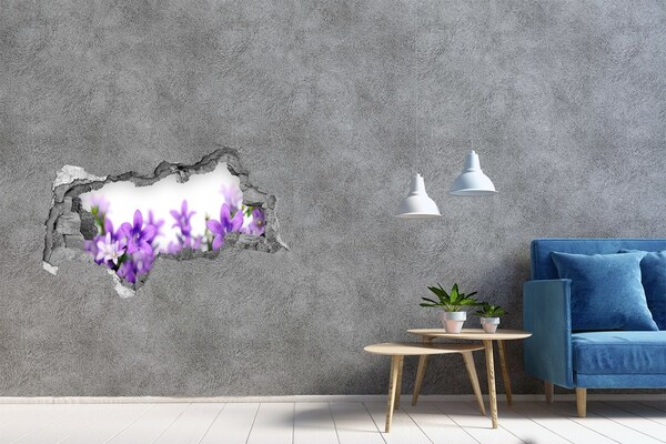 Hole wall sticker Flowers in paradise