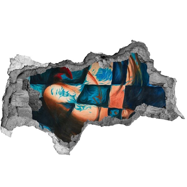 Hole in the wall decal A body immersed in color