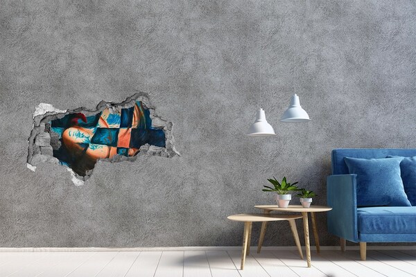 Hole in the wall decal A body immersed in color