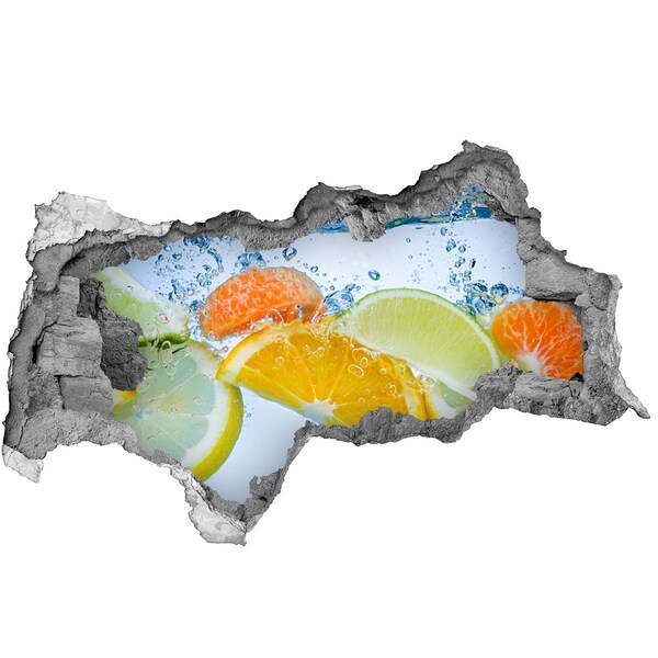 Hole wall sticker A refreshing fruity shot