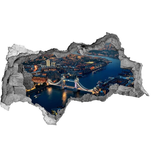 Hole in the wall decal Tower Bridge in London