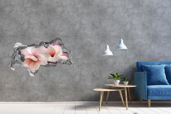 Hole wall sticker A floral dream behind the wall