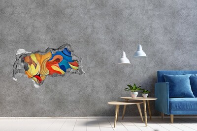 Hole in the wall sticker A floral burst of color