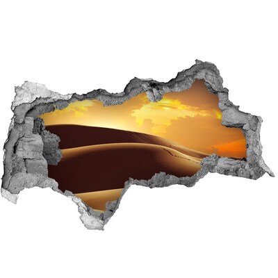 Hole wall sticker Desert landscape at sunset