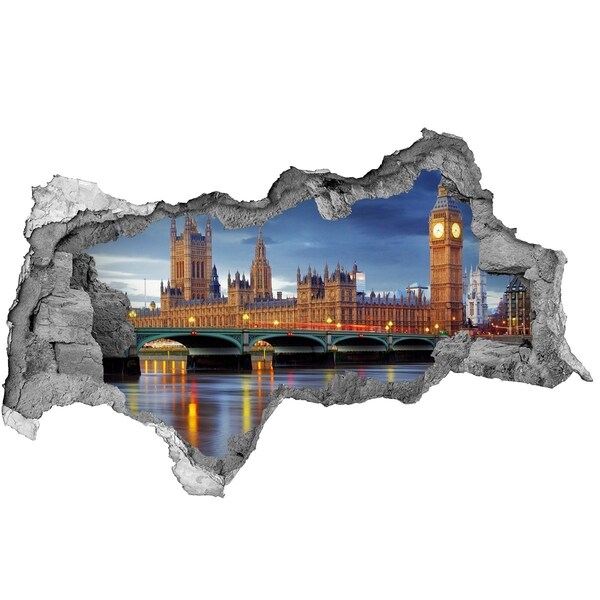 Hole in the wall sticker View of London