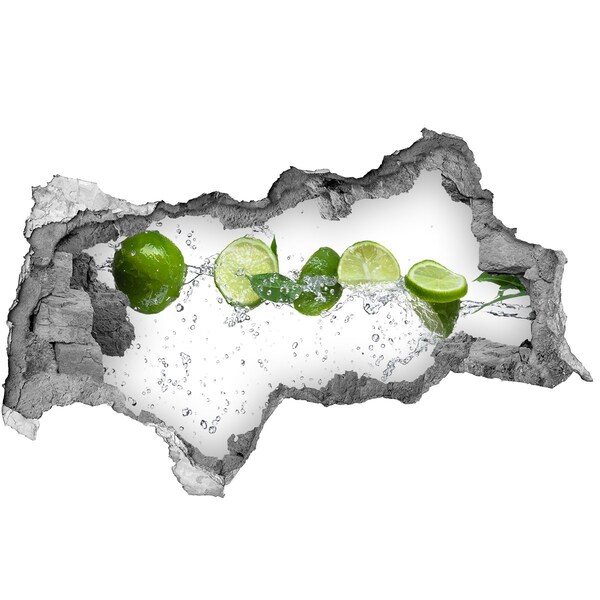 Hole in the wall sticker Refreshing lime cocktail