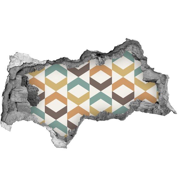 Hole wall sticker Geometric patterns on the wall