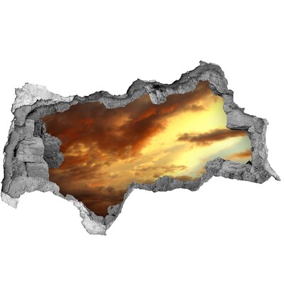 Hole in the wall decal Sunset through a hole in the wall