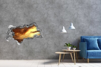 Hole in the wall decal Sunset through a hole in the wall