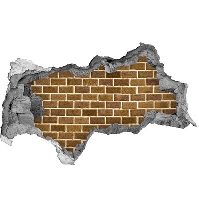 Hole in the wall sticker Damaged brick wall