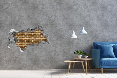Hole in the wall sticker Damaged brick wall