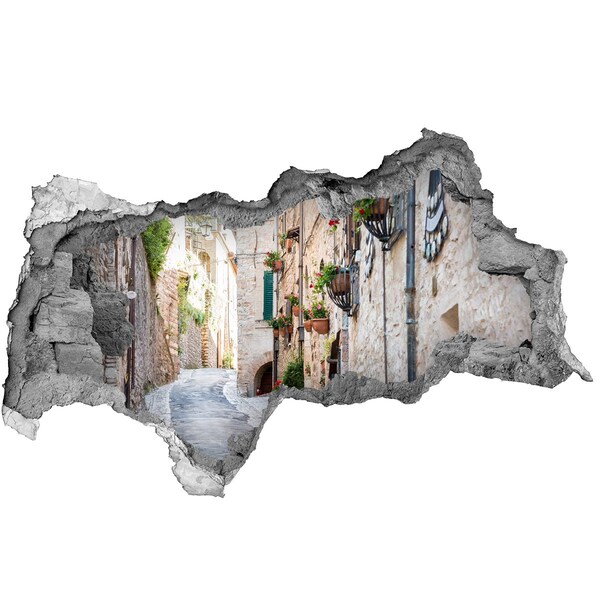 Hole wall sticker A charming town in Italy