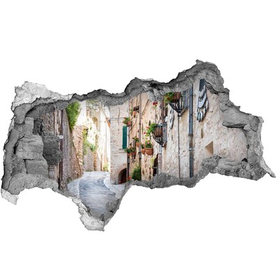 Hole wall sticker A charming town in Italy