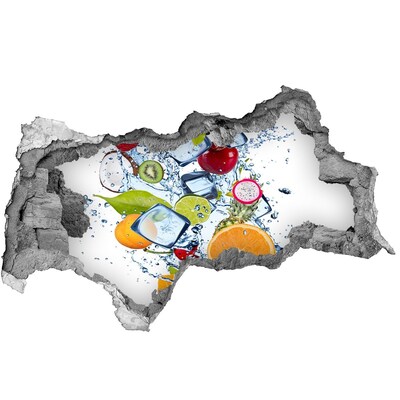 Hole in the wall sticker Fruity Ice Waterfall