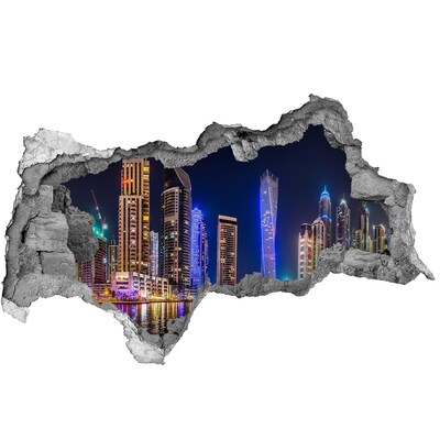 Hole wall sticker Dubai's modern skyline