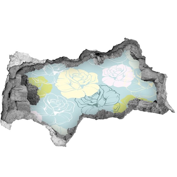 Hole wall sticker Hole in the Wall Floral Mural