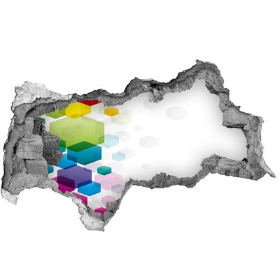 Hole in the wall sticker Modern abstraction in concrete