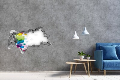 Hole in the wall sticker Modern abstraction in concrete