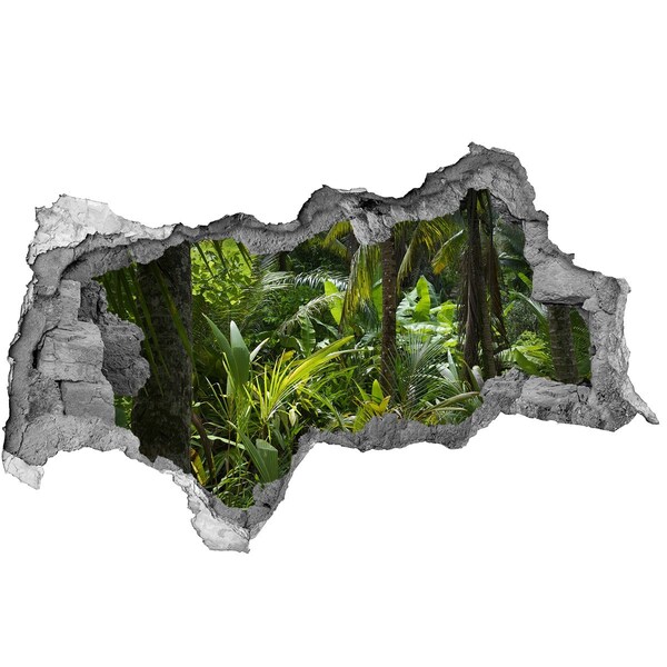 Hole in the wall decal Tropical jungle behind the wall