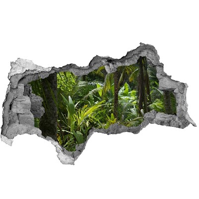 Hole in the wall decal Tropical jungle behind the wall
