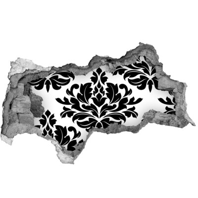 Hole in the wall decal Baroque style pattern