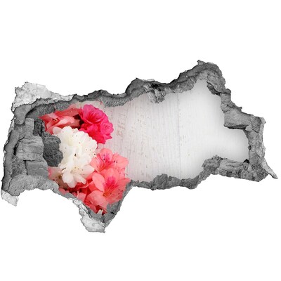 Hole in the wall decal A floral oasis behind the wall