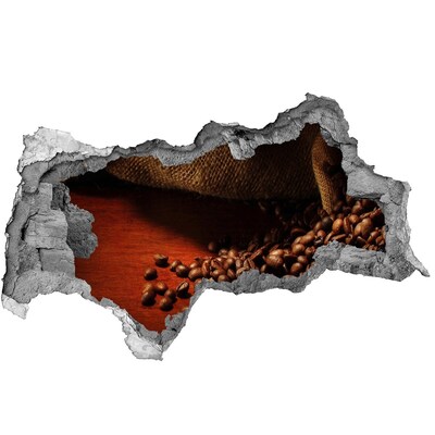 Hole in the wall decal Coffee in a ruined wall