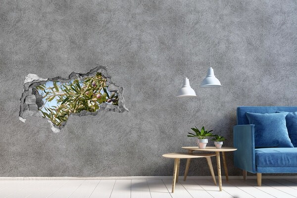 Hole in the wall decal Olive tree in the sunlight