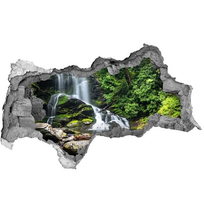 Hole wall sticker Waterfall in the forest