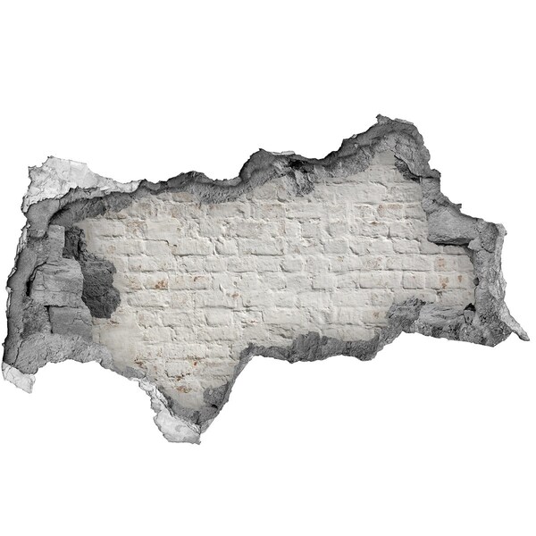 Hole in the wall sticker Damaged brick wall