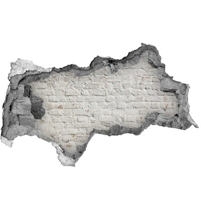 Hole in the wall sticker Damaged brick wall