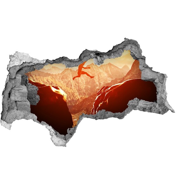 Hole in the wall decal Jump into the abyss