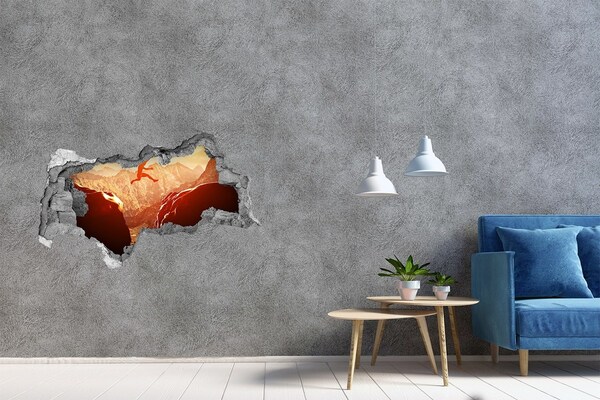 Hole in the wall decal Jump into the abyss