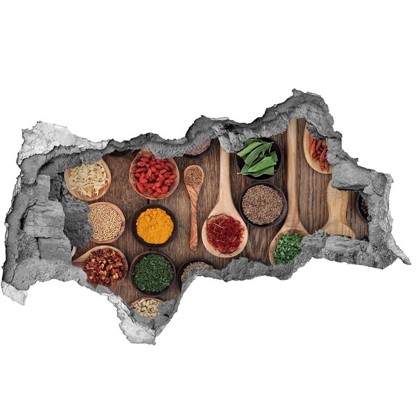 Hole wall sticker Spices from around the world