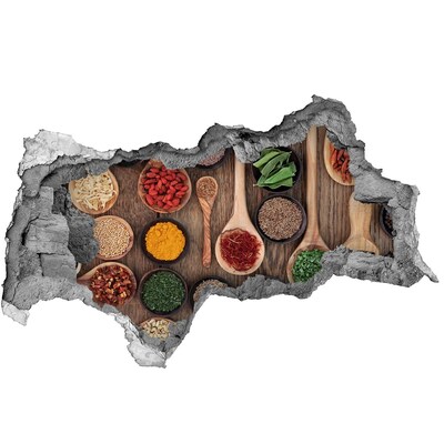 Hole wall sticker Spices from around the world