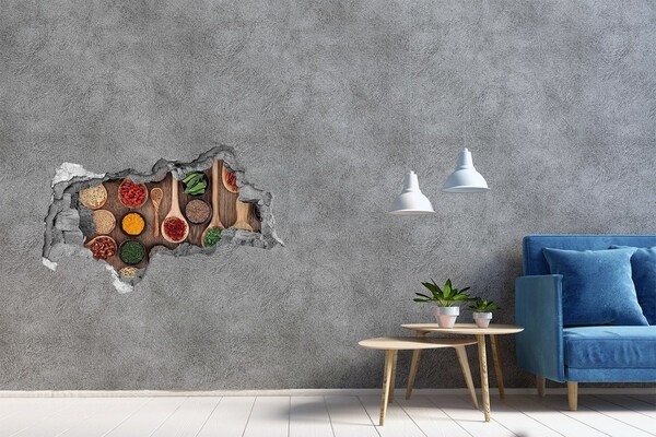 Hole wall sticker Spices from around the world