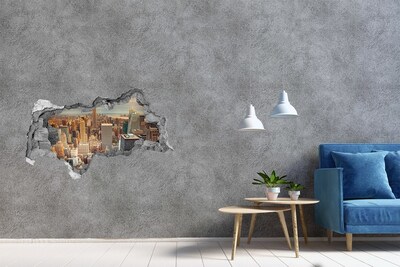 Hole in the wall sticker View of New York