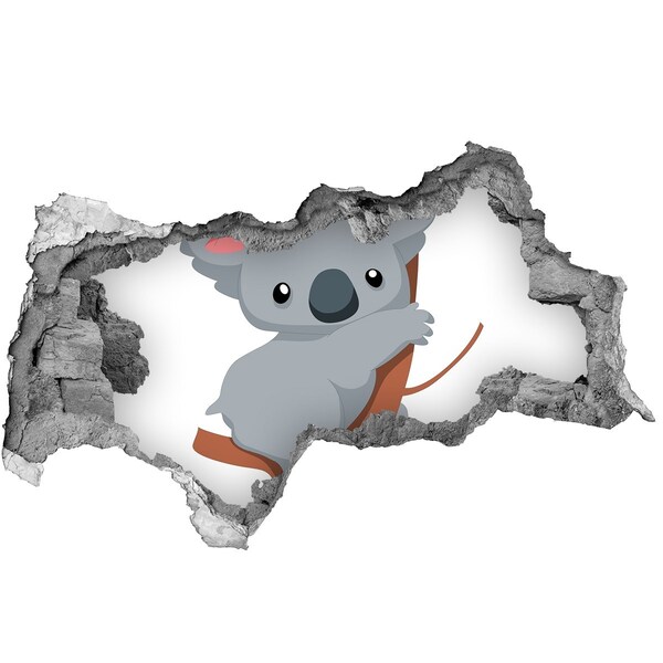 Hole in the wall decal Koala in a hole in the wall