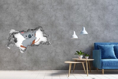 Hole in the wall decal Koala in a hole in the wall