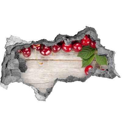 Hole in the wall sticker Cherries in concrete