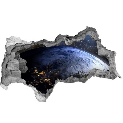Hole in the wall sticker Cosmic view of Earth