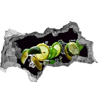 Hole wall sticker Refreshing lemon cocktail