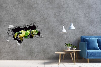 Hole wall sticker Refreshing lemon cocktail