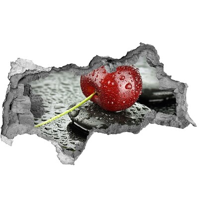 Hole in the wall decal Juicy cherry on the stones